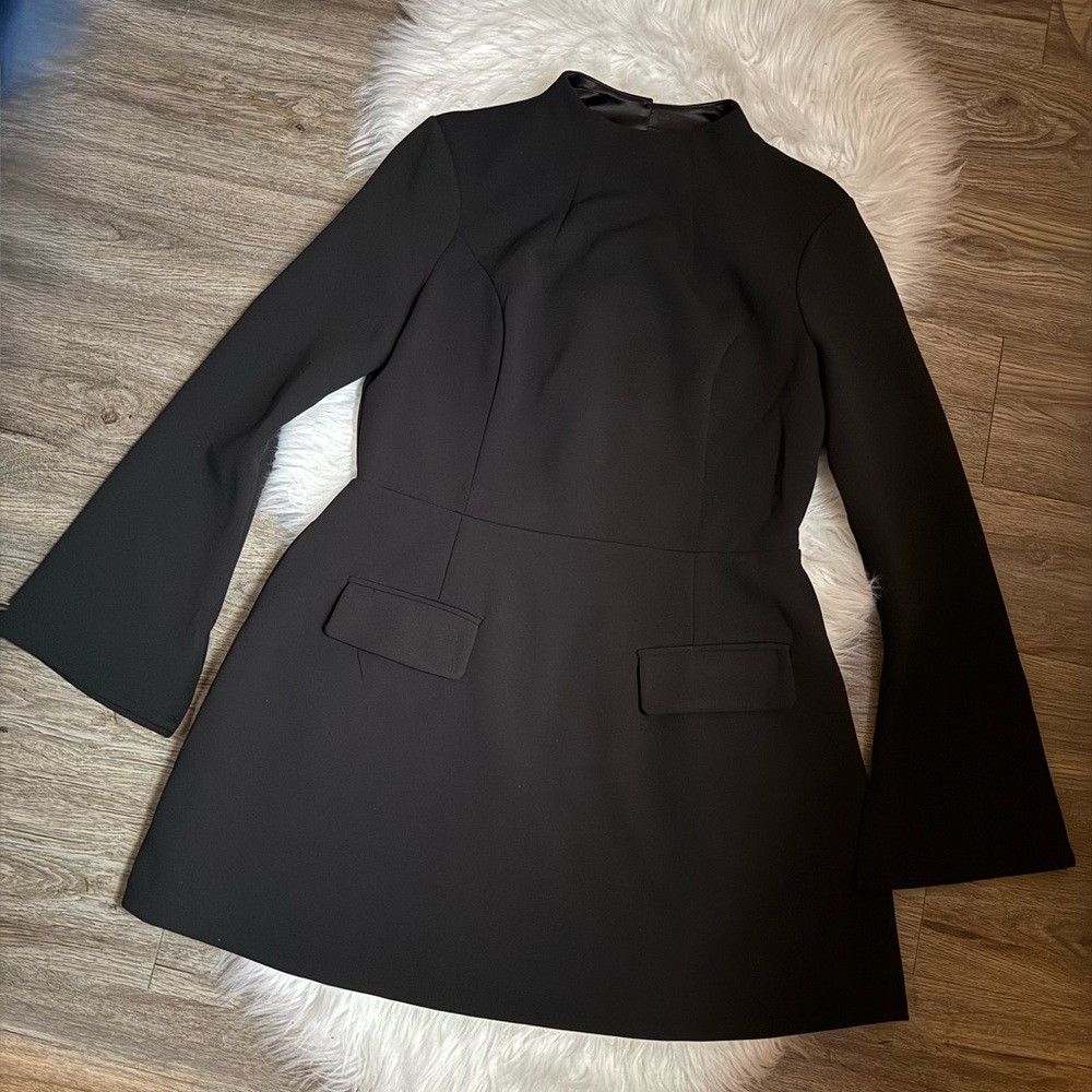 Showpo Black Long Sleeve Mini Dress